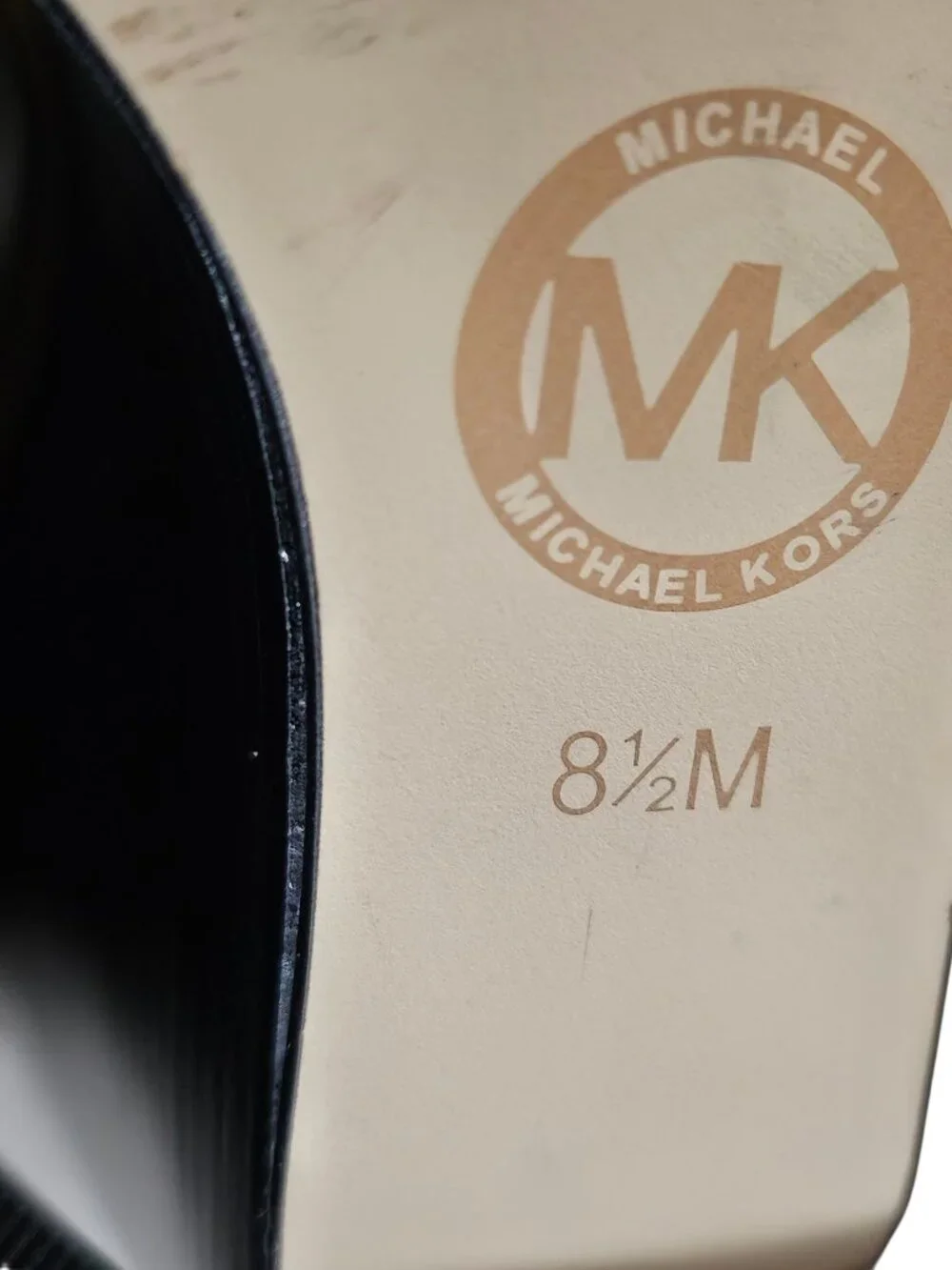 Michael Kors Dana Leather Crisscross Platform Wedge Sandals New COA Black 8.5M
